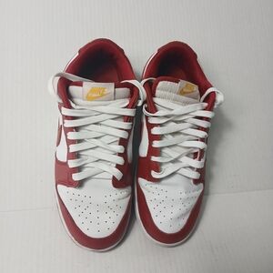 Nike Dunk Red and White Men Size 7